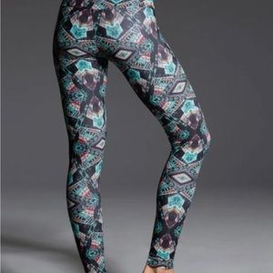 Onzie Chief Tribal Aztec Print Low Rise Legging